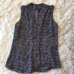 Nic+Zoe blue sleeveless blouse, size medium